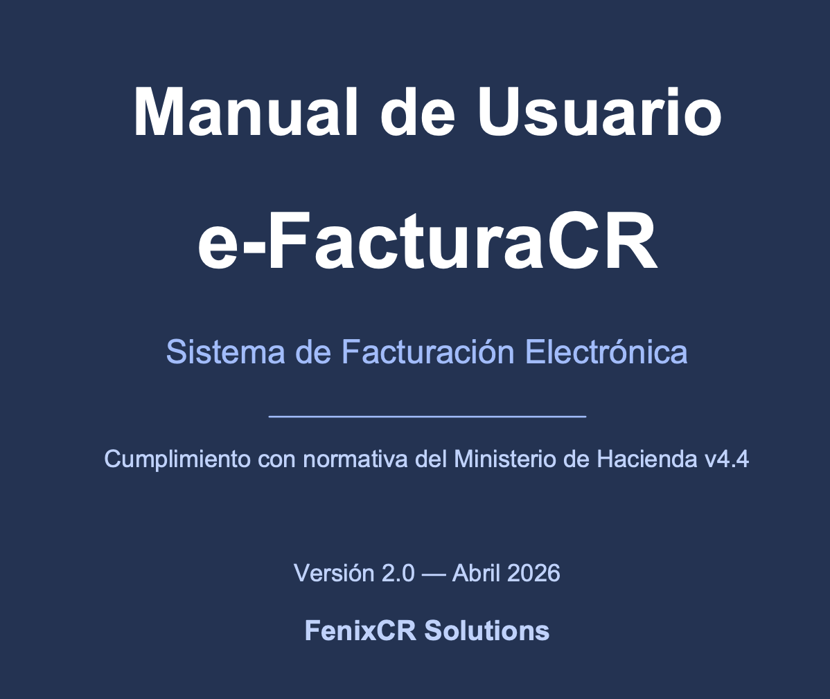 Manual de usuario e-facturaCR